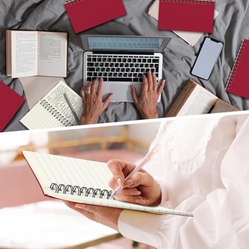 Jutom 18 Pcs Small Spiral Notebook Memo Pad 3x5, Red - Image 6