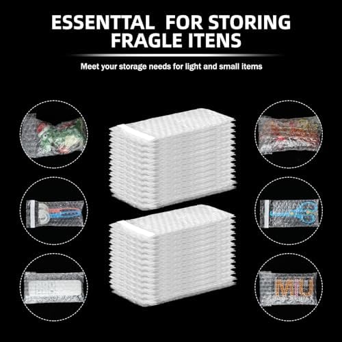 Frienda 300 Pcs Self Adhesive Bubble Bags Packing Pouches, 3" X 5" - Image 3