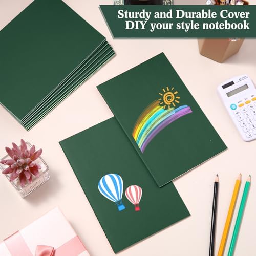 Mimorou 100 Pcs A5 Journals Notebooks Bulk,Green,Unlined - Image 6