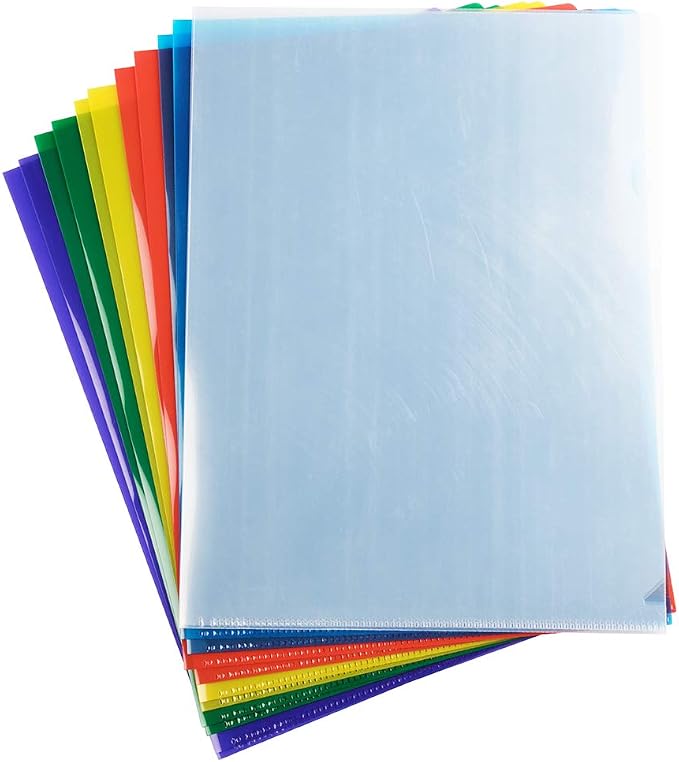 JAM PAPER Plastic Sleeves - Letter Size - 9 x 11 1/2 - Assorted Color Project Pockets - 12 Page Protectors/Pack - Image 3