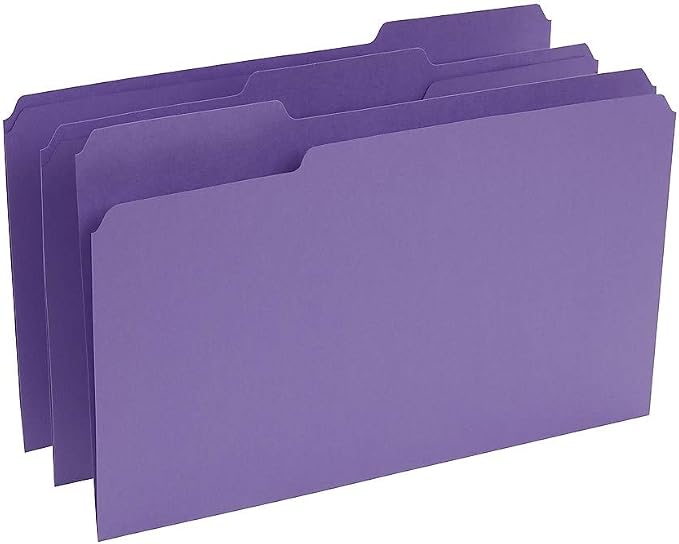 Staples File Folders, Legal Size, 1/3‑Cut Tabs, Assorted Colors, Heavy‑Duty Paper Stock, 100/Box - Image 7