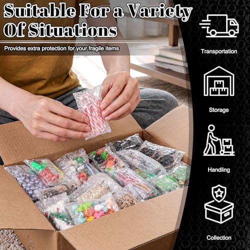 Frienda 500 Pcs Self Adhesive Bubble Bags Packing Pouches, 2" X 3.15" - Image 4