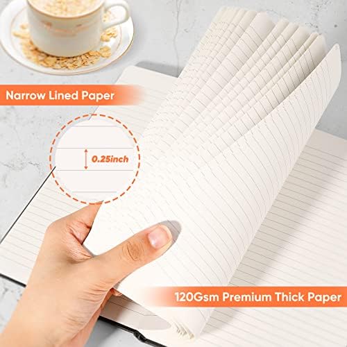 Huhuhero 10 Pack Lined Journal Notebook, A5 College Ruled 5"×8.25", Black - Image 4