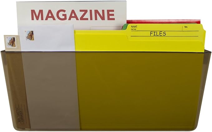 Storex Unbreakable Wall File, 16 x 4 x 7 Inches, Legal, Smoke, Case of 6 (70324U06C) - Image 3