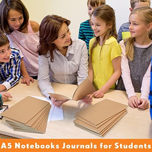 Mimorou 100 Pcs A5 Journals Notebooks Bulk,Brown,Dot - Image 4