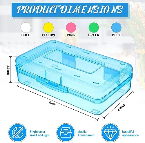 Fainne 15 Pcs Clear Pencil Box Case Bulk Large Plastic School Boxes - Image 2