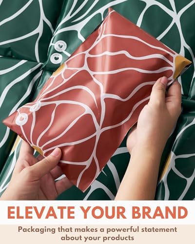 Poly Mailers 6 x 9 Inch - 100 pack Biodegradable Shipping Bags for Stationery and Small Accessories - Impack Self-Seal Waterproof Thick Mailing Envelope for Small Items - Crimson Grove - Image 4