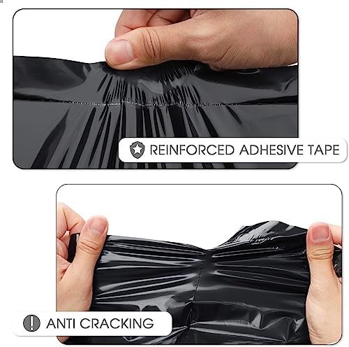 Metronic Poly Mailers 90000 Pack 12 x 15.5, Strong Adhesive Shipping Envelopes for Clothing, Waterproof Shipping Bags for Businesses, Flexible Mailers Poly Bags, Packages Bags Bulk, Black - Image 4