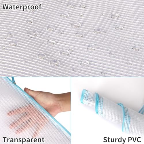 EOOUT 100pcs Mesh Zipper Pouch, A4 Size, 10 Colors Zipper Bags for Organizing Storage, Waterproof Puzzle Bag, Zipper File Bags for Board Games and School Office Supplies - Image 3
