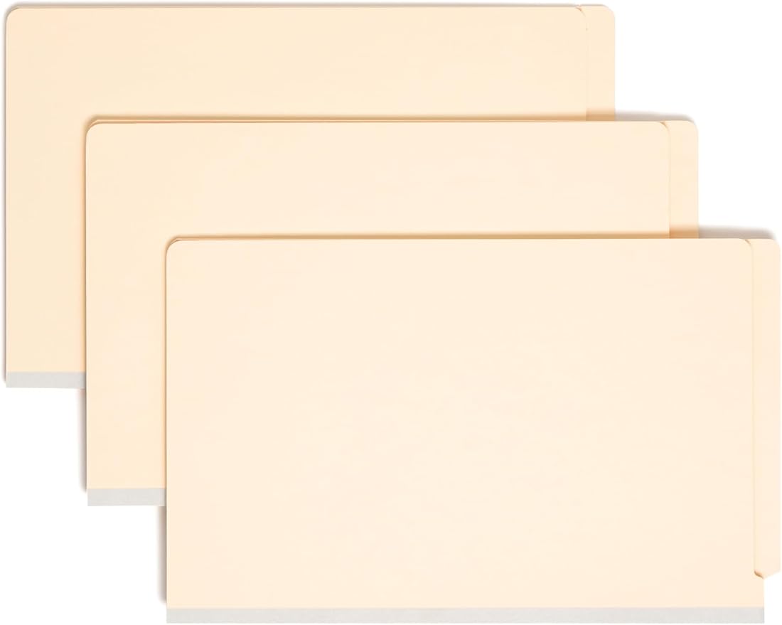 Smead Pressboard End Tab Classification File Folder, 2 Dividers, 2" Expansion, Legal Size, Manila, 10 per Box (29835) - Image 4