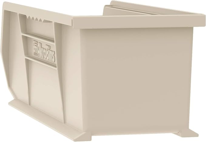 Akro-Mils 30234 AkroBins Plastic Storage Bins, 15"x5"x5", Stone, 12-Pack | Space-Saving Stackable Bins for Garage, Pantry, Craft Organization - Image 6