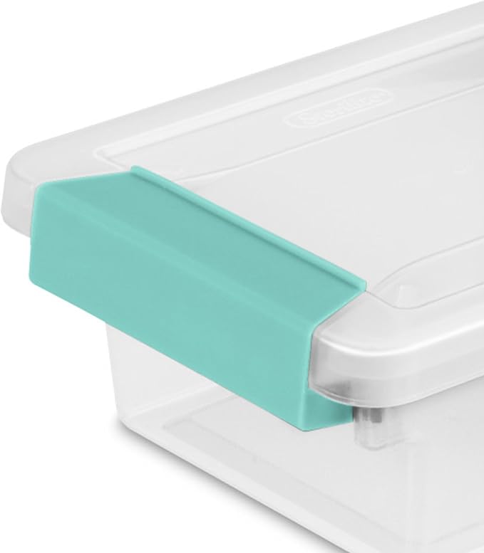 Sterilite Clip Box, Stackable Clear Plastic Bins- Mini, 24-Pack | Storage Containers with Latching Lids for Writing, Arts or Crafts Supplies - Home, Office, Classroom & Workshop Organization - Image 9