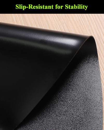 Black Plastic Table Cover Protector, 48" Round PVC Desk Pad Mat - Image 6