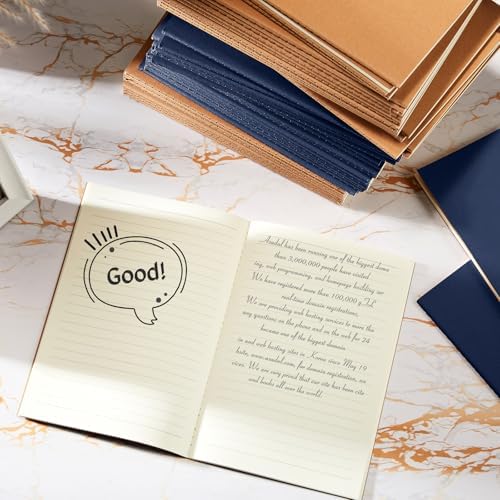 Mimorou 100 Pcs A5 Journals Notebooks Bulk,Brown, Navy,Lined - Image 5