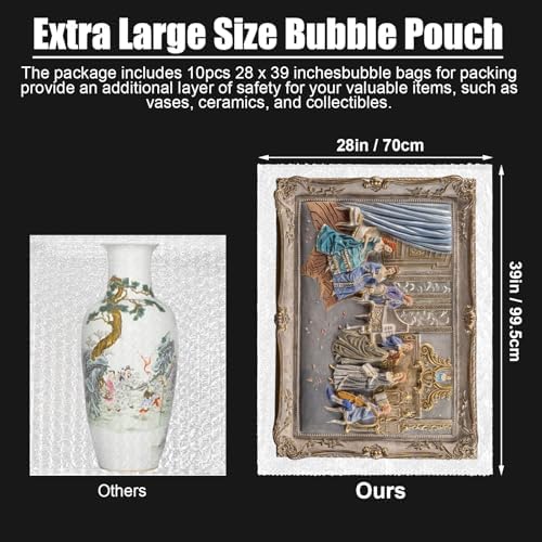 Dunzoom 5 Pack 28 * 39 Inch Extra Large Bubble Pouches, Non-adhesive Strip - Image 3