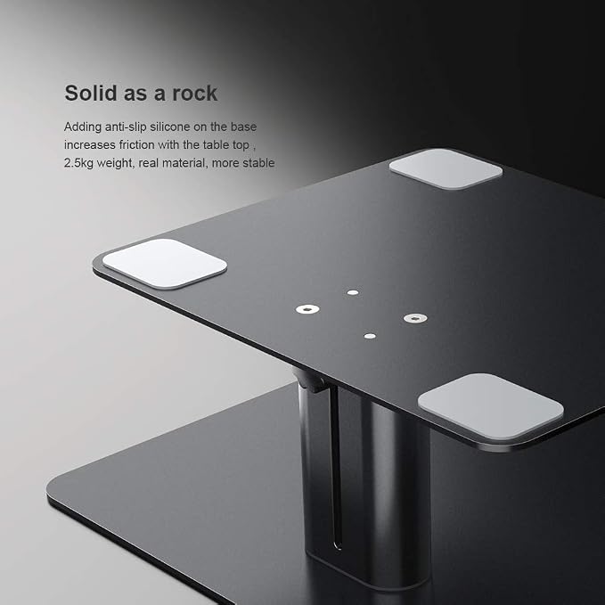Nillkin Monitor Stand for Desk, Adjustable Height Computer Monitor Stand | Ergonomic Aluminum Computer Stand for Desktop | iMac, Studio Display XDR, Dell, HP, Lenovo, Other Screen Display | Black - Image 8