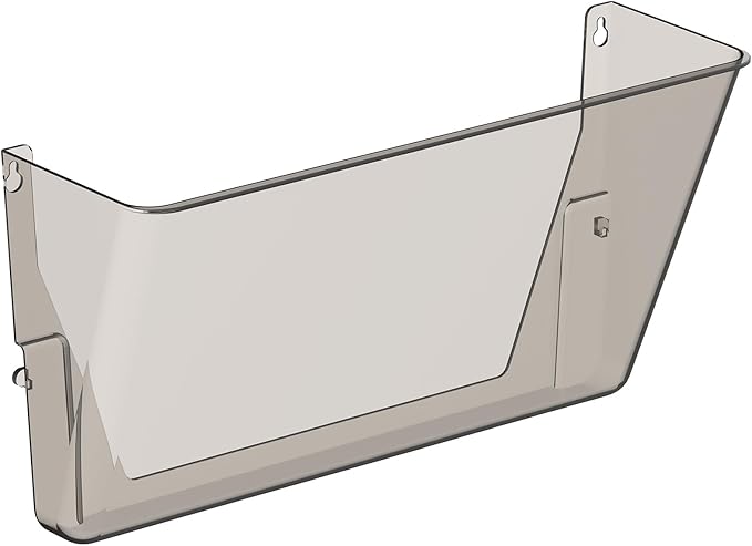 Gawerk Clear Acrylic Single Pocket, Plastic Hanging Wall Mount File Holder for Office Home (Gray, 1 Pack) by Gawerk