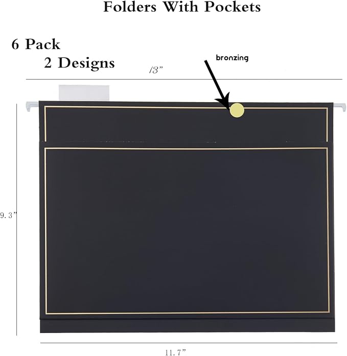 6 Pack Morandi Color Hanging File Folders with Pocket Letter Size Decorative File Folder Cute Pretty Hanging Folder for Office Home School with 1/5-Cut Adjustable Tabs, Outer Storage Pockets… - Image 2