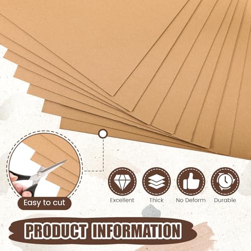 Feifeiya 10 Pack Corrugated Cardboard Sheets 24 x 48 Inch Large Flat Cardboard Sheets Packaging Inserts Flat Square Inserts for Shipping Packing Mailing Crafts - Image 3