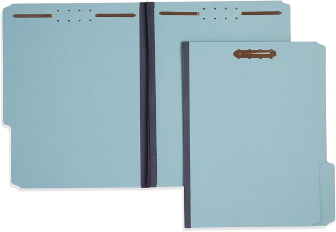 Blue Summit Supplies 25 Pressboard Fastener Folders, Letter 1", Light Blue | Heavy-duty 25pt pressboard, 1 in expansion, 1/3 top tab, embedded fasteners, for reports, files, and records - Image 3