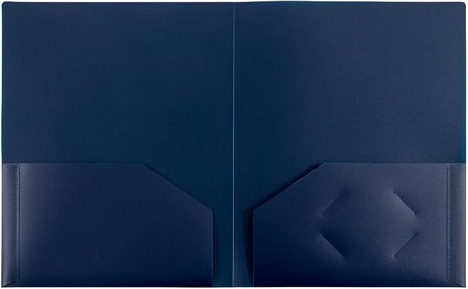 JAM PAPER Heavy Duty Plastic 2 Pocket Extra Tough School Folders - Assorted Professional Colors - 6/Pack - Image 4