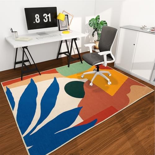 Office Chair Mat for Hardwood Floor, 72"x48" Easy Glide Computer Desk Mat Protector for Rolling Chair Under Desk Rug Nonslip Backing, Machine Wash, (Modern) by CHAKME