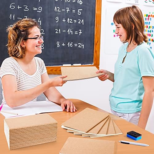 feela 60 Pack Kraft Notebooks Bulk, Lined Travel Journals Note Pad Notebooks for Men Women Girls Students, Making Plans Writing Memos Office School Supplies, A5, 60 Pages, 8.3” X 5.5” - Image 7