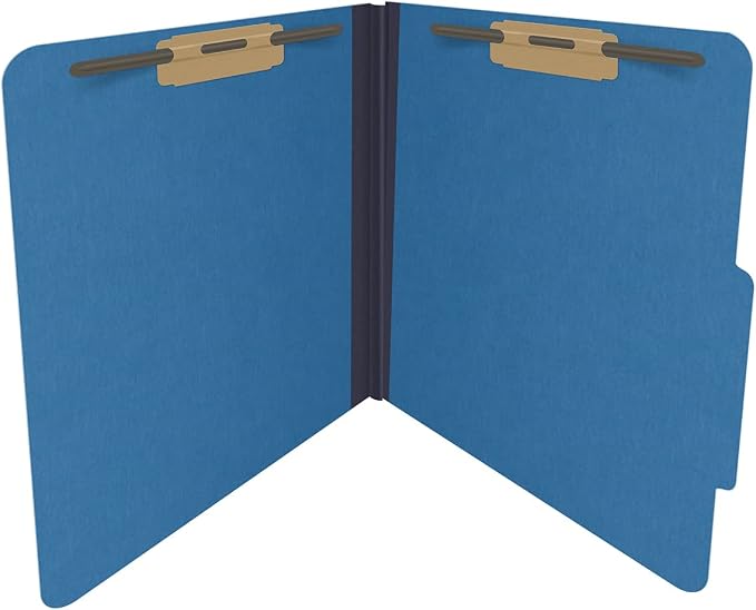 25 Pt. Pressboard Classification Folders, 2/5 Cut ROC Top Tab, Letter Size, No Dividers, Royal Blue (Box of 25) - Image 4