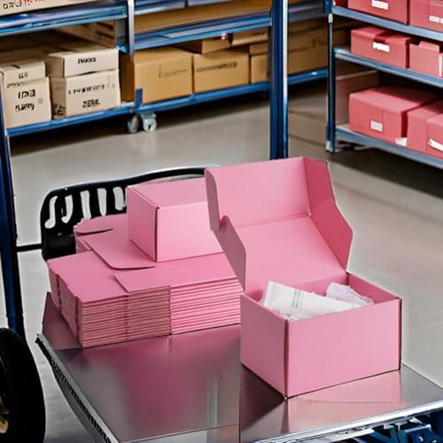7x5x4 inch Pink Shipping Boxes for Small Business- Set of 25 - Image 4