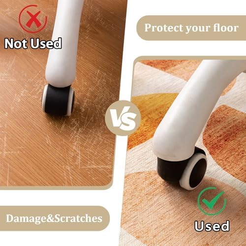 Office Chair Mat for Hardwood Floor, 60"x45" Easy Glide Computer Desk Mat Protector for Rolling Chair Under Desk Rug Nonslip Backing, Machine Wash, (Modern) - Image 4