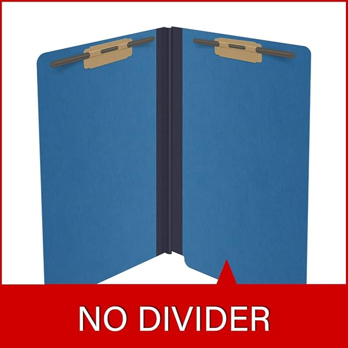 Ecom Folders End Tab Pressboard File Folders | Legal Size 25 Pt Stock with 2" Tyvek Expansion | Full Cut Tabs for Medical Charts, Legal Documents & Office Records | Royal Blue, Box of 25 - Image 8