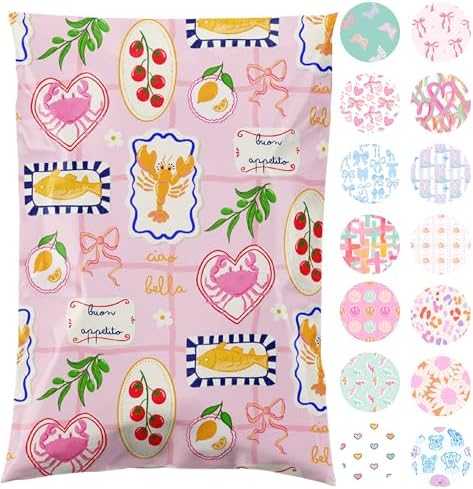 Pretty Package Store Poly Mailers 6x9, Ciao Bella, 100 Pack by PrettyPackageStore