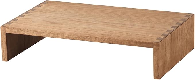 KIRIGEN Wood Monitor Stand Riser for Desk, 15.39 Inch, Brown 39-DBR | Solid Wood Desktop Shelf with Storage Space for Home Office Monitor, Printer, Computer Fully Assembled by KIRIGEN