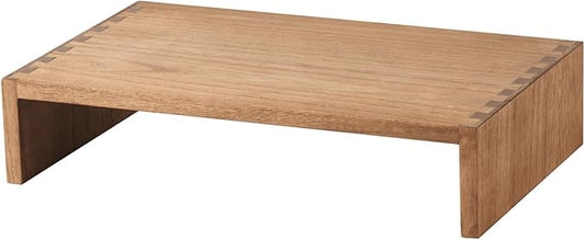 KIRIGEN Wood Monitor Stand Riser for Desk, 15.39 Inch, Brown 39-DBR | Solid Wood Desktop Shelf with Storage Space for Home Office Monitor, Printer, Computer Fully Assembled by KIRIGEN