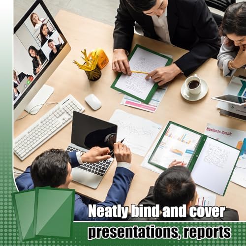 Teling 24 Pcs Report Covers with 3 Prong Presentation Folders, Dark Green - Image 6