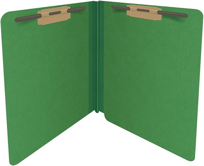 25 Pt. Pressboard Classification Folders, Full Cut End Tab, Letter Size, No Dividers, Moss Green (Box of 25) - Image 4
