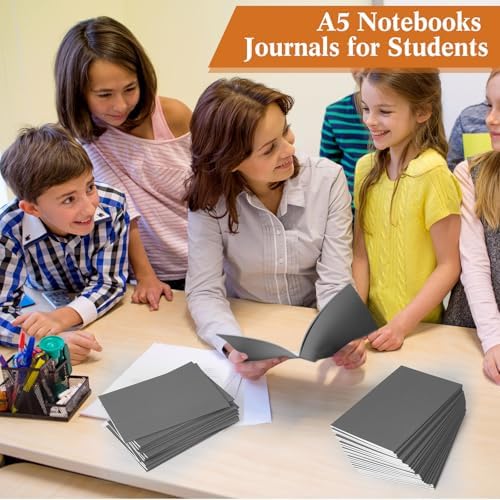 Mimorou 100 Pcs A5 Journals Notebooks Bulk,Grey,Lined - Image 5