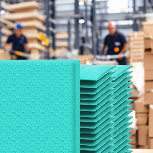 iMBAPrice 100-Pack #2 (8.5" x 12") Premium Hot Teal Color Self Seal Poly Bubble Mailers Padded Shipping Envelopes (Total 100 Bags) - Image 3