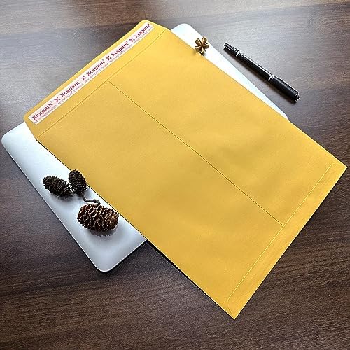 Xxcxpark 250 PCS 10x13 inches Security Catalog Envelopes Printable Self Seal Envelopes, Anti Tear brown Kraft Envelopes for Invitation Cards, Pictures, Photos, Documents - Image 3
