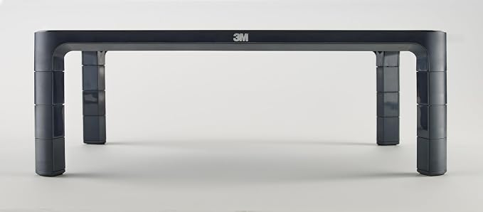 3M Adjustable Computer Monitor Stand, 16 in x 12 in x 13.6 in | Height Adjustable Monitor Riser For Desk, Office, Home With Underneath Storage Space, No Skid - Image 2