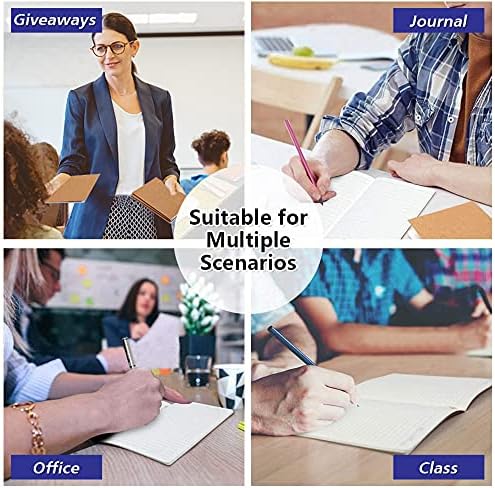 feela 8 Pack A5 Kraft Notebooks, 60 Lined Blank Pages Travel Journal Bulk, Soft Cover Notebooks for Women Girls Students, Making Plans Writing Memos Office School Supplies, 8.3 X 5.5 in - Image 7