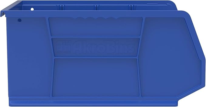 Akro-Mils 30250 AkroBins Plastic Storage Bins, 15"x16"x7", Blue, 6-Pack | Space-Saving Stackable Bins for Garage, Pantry, Craft Organization - Image 4