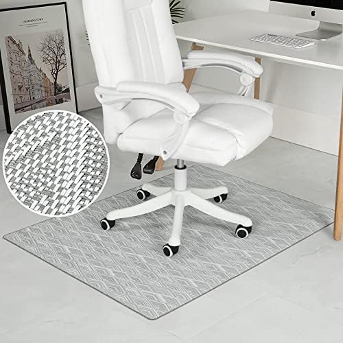 Chair Mat for Hardwood & Tile Floor, 47" x 52" Heavy Duty Office Chair Mat for Rolling Chairs Easy Glide, Anti Slip, Non-Curve, Floor Protector for Home Office by RccugmatS