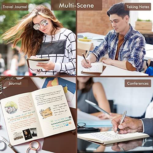 36 Pack Soft Cover Journal Bulk, Feela Lined Blank Travel Journal for Women Men Writing, Notebooks College Ruled for Work, Note Taking Notebook School Business Supplies, 8.2” x 5.5”, A5, Brown - Image 7