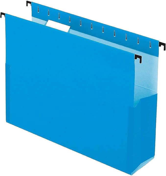 Pendaflex SureHook Reinforced Hanging Box File, 3", Letter, Blue, 1/5 Cut, 25/BX (59203) - Image 2