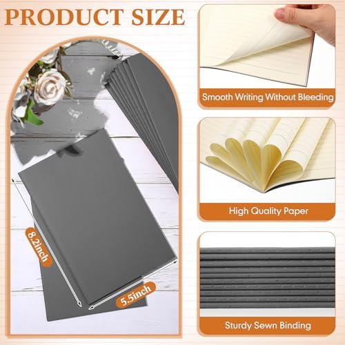 Mimorou 100 Pcs A5 Journals Notebooks Bulk,Grey,Lined - Image 2