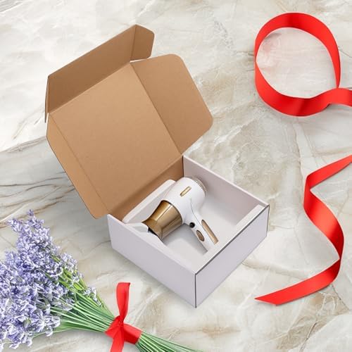 HORLIMER 9x9x4 inches Shipping Boxes Set of 25, White Corrugated Cardboard Box Literature Mailer - Image 6