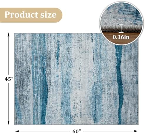 Office Chair Mat for Hardwood Floor, 60"x45" Easy Glide Computer Chair Mat Protector for Rolling Chair Under Desk Rug Nonslip Backing, Machine Wash - Image 7