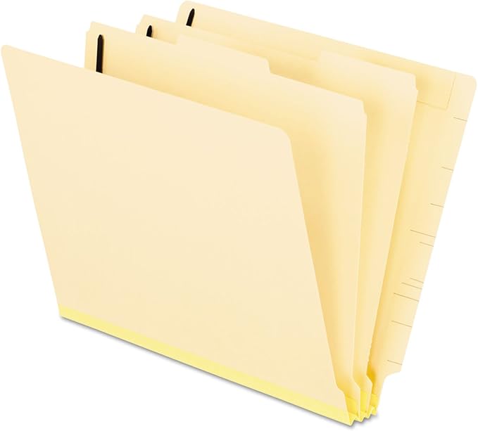 Pendaflex Manila End Tab Classification Folders, 2 Dividers, Letter Size, Manila, 10/BX (13175), Beige by TOPSProducts