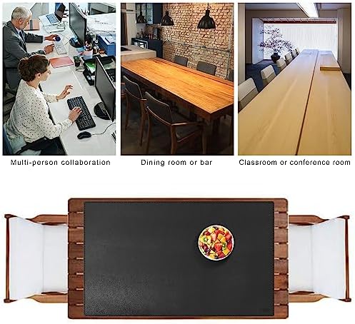 Cacoy 48" x 31.5" Leather Desk Pad, Large Gaming Mouse Pad for Desk, Office Desk Pad Blotter, XXXL Table Protector Mat, Waterproof Desktop Keyboard Mat Extended Mouse Mat (Black) - Image 6